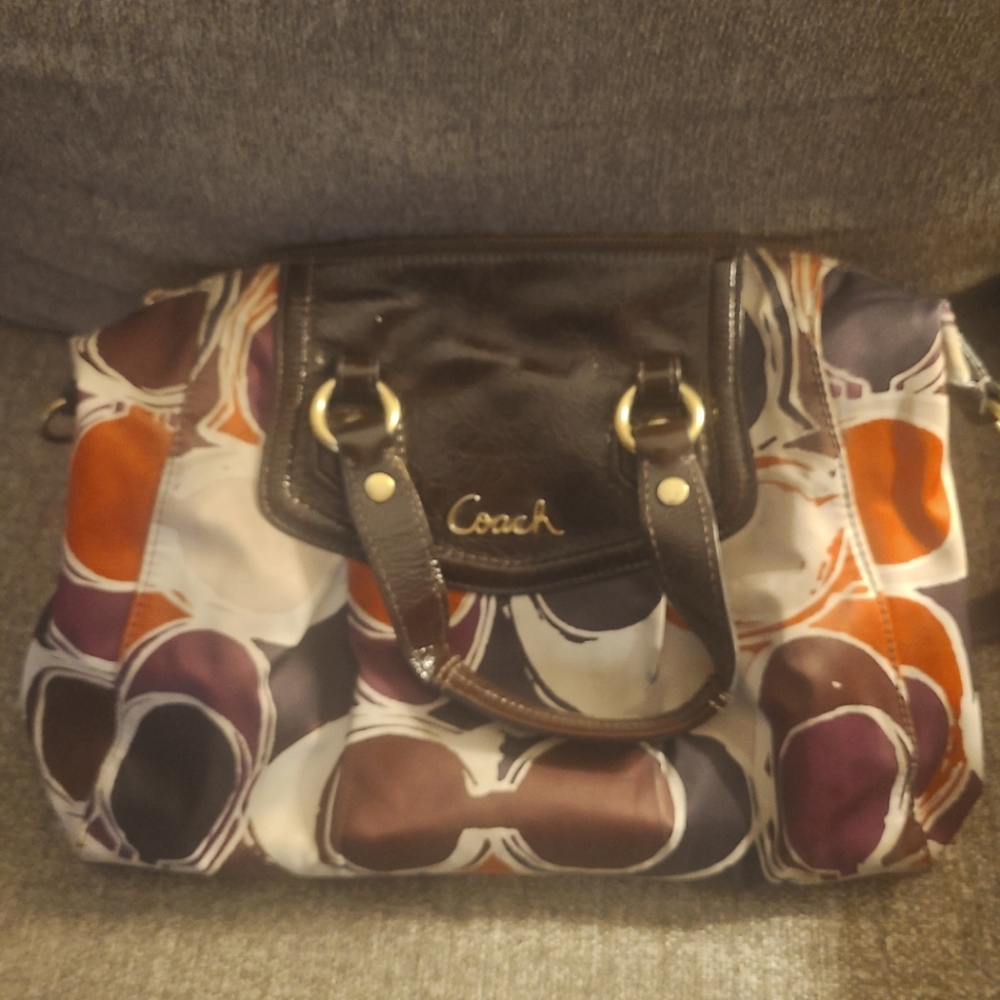 Women's Coach multi-colored purse